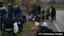 Чеченские беженцы на границе Боснии и Герцеговины с Хорватией, декабрь 2022 г.