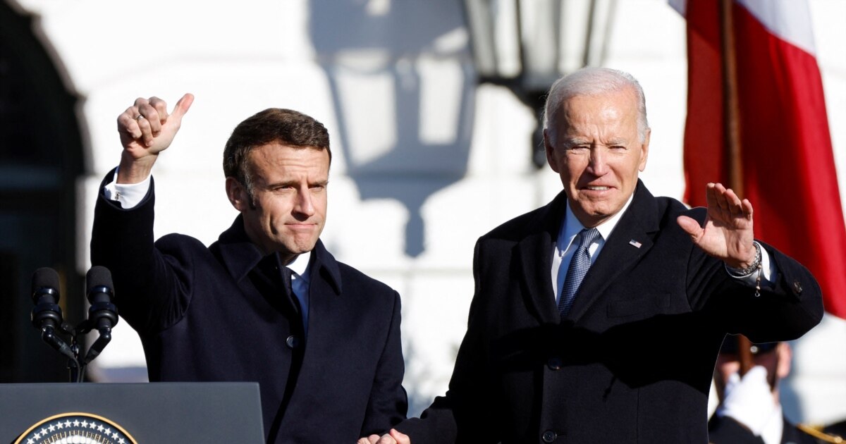Biden, Macron Vow To Hold Russia Accountable For 'Widely Documented ...