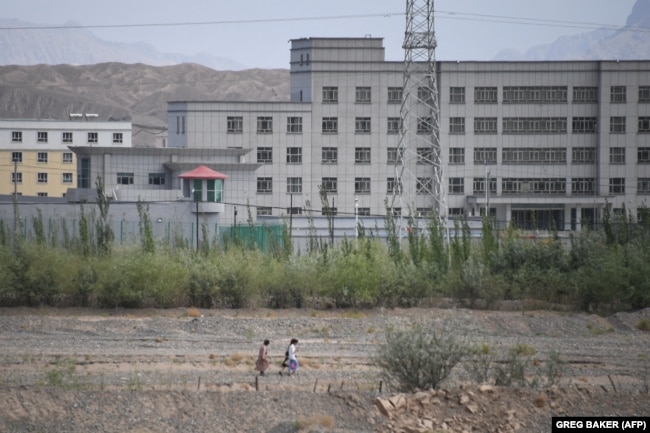 A facility believed to be a re-education camp where mostly Muslim ethnic minorities are detained in Artux, north of Kashgar in China's Xinjiang region, in 2019.