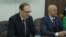 Глава министерства экономического развития Сергей Оболоник и глава министерства иностранных дел непризнанного Приднестровья Виталий Игнатьев.   