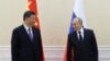 Hszi Csin-ping kínai és Vlagyimir Putyin orosz elnök az üzbegisztáni Szamarkandban 2022. szeptember 15-én
