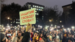 Марш за свободу слова в Бишкеке. Ноябрь 2022 года