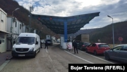 Granični prelaz Merdare na granici između Kosova i Srbije, 28. decembar 2022.
