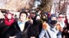 Afghan women and girls protest in Kabul on December 22 against a Taliban ban on female students in universities. 