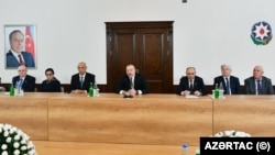 Ադրբեջանի նախագահ Իլհամ Ալիևը «Արևմտյան Ադրբեջանի համայնքի» գրասենյակում, Բաքու, 24-ը դեկտեմբերի, 2022թ.