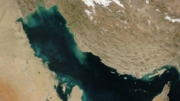 تصویری ماهواره‌ای از خلیج فارس در فوریه ۲۰۰۳