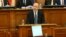 Nikolay Gabrovski addresses Bulgaria's National Assembly on December 14.