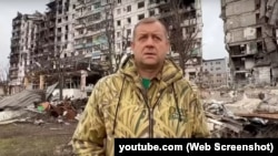 Крымский бизнесмен Олег Зубков в оккупированном и разбомбленном российской армией Мариуполе, январь 2023 года
