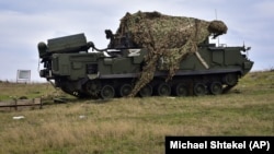 Расейская сыстэма «Тор», пакінутая пры адступленьні ва Ўкраіне. Ілюстрацыйнае фота 