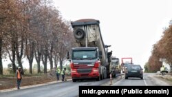 Șantierul de construcţie a drumului R34 Hînceşti - Leova – Cahul – Giurgiuleşti, 23 septembrie 2022