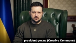 Presidenti ukrainas, Volodymyr Zelensky. Kiev, 10 janar 2022.