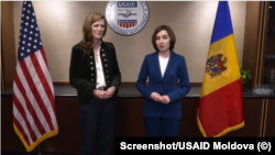 Președinta Republicii Moldova, Maia Sandu și administratoarea USAID, Samantha Power