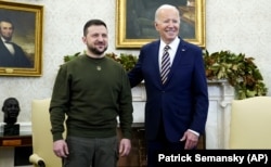 Volodimir Zelenszkij ukrán elnök 2022. decemberi 21-i találkozója Joe Biden amerikai elnökkel a Fehér Házban