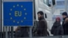 Maljevac, Bosnia and Herzegovina -- A group of Chechens waiting on a border crossing with Croatia