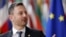 Eduard Heger szlovák miniszterelnök Brüsszelben 2022. június 16-án