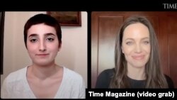 آنجلینا جولی و رویا پیرایی در گفت‌وگوی آنلاین برای مجله تایم