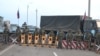 Nagorno Karabakh - A roadblock set up by Russian peacekeepers outside Stepanakert, December 24, 2022.