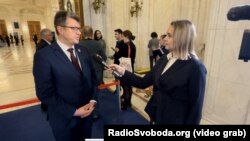 Урмас Рейнсалу під час інтерв’ю для Радіо Свобода, Бухарест, 29 листопада