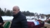 Основатель "ЧВК Вагнера" Евгений Пригожин на похоронах бойца, 24 декабря 2022 года