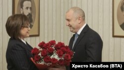 Президентът Румен Радев и лидерката на БСП Корнелия Нинова