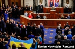 Ukrainian President Volodymyr Zelenskiy addresses a joint meeting of the U.S. Congress in the House Chamber of the U.S. Capitol in Washington, D.C., on December 21, 2022.