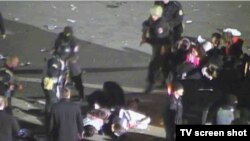 Scenă din reprimarea polițienească din aprilie 2009