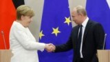 Канцлер Германии Ангела Меркель и президент России Владимир Путин, Сочи, 18 мая 2018 года