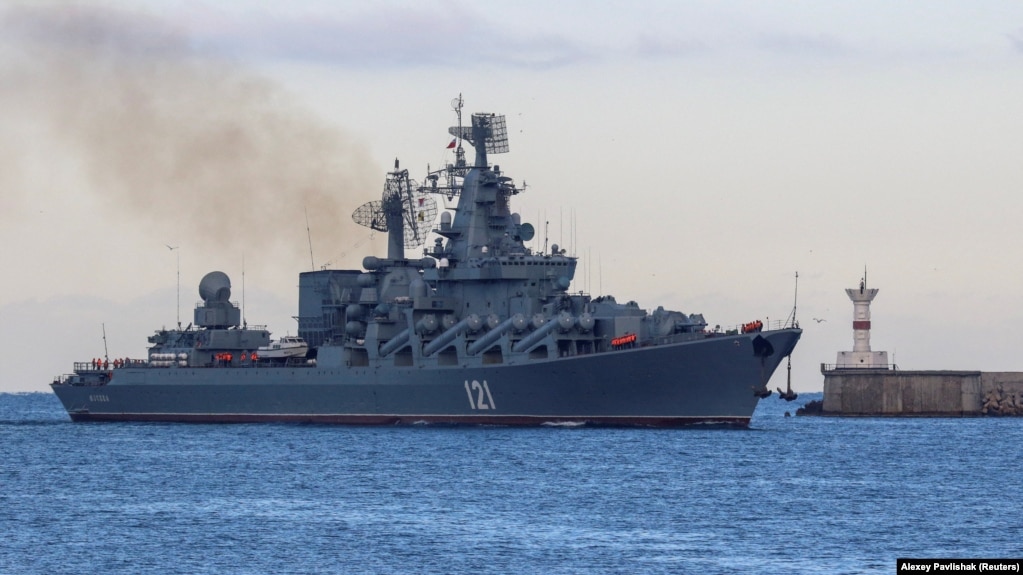 The Moskva could carry 16 long-range cruise missiles, and its loss will greatly reduce Russia’s firepower in the Black Sea. (file photo)