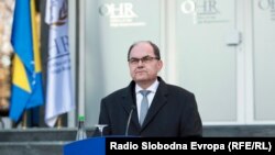 Bosna i Herzegovina, Visoki predstavnik međunarodne zajednice u BiH Christian Schmidt na konferenciji za medije u Sarajevu, 12. aprila 2022. Izvor: Radio Slobodna Evropa (RFE/RL)