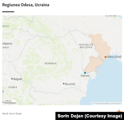 Orașul Odesa se află la puțin peste 200 de kilometri în linie dreaptă de granița cu România de la Isaccea.