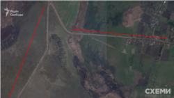 Военная техника РФ возле села Липчановка