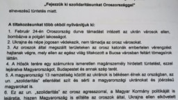 Részlet Hartyányi Jaroszlávának, az Ukrán Világkongresszus vezetőségi tagjának leveléből 2022. április 19-én