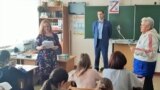 Campaigning at school, Petrozavodsk