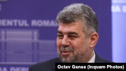 Liderul PSD, Marcel Ciolacu, ar urmă să devină premier la sfârșitul lunii mai. (Imagine de la lansarea pachetului de măsuri de sprijin pentru România din aprilie 2022.)