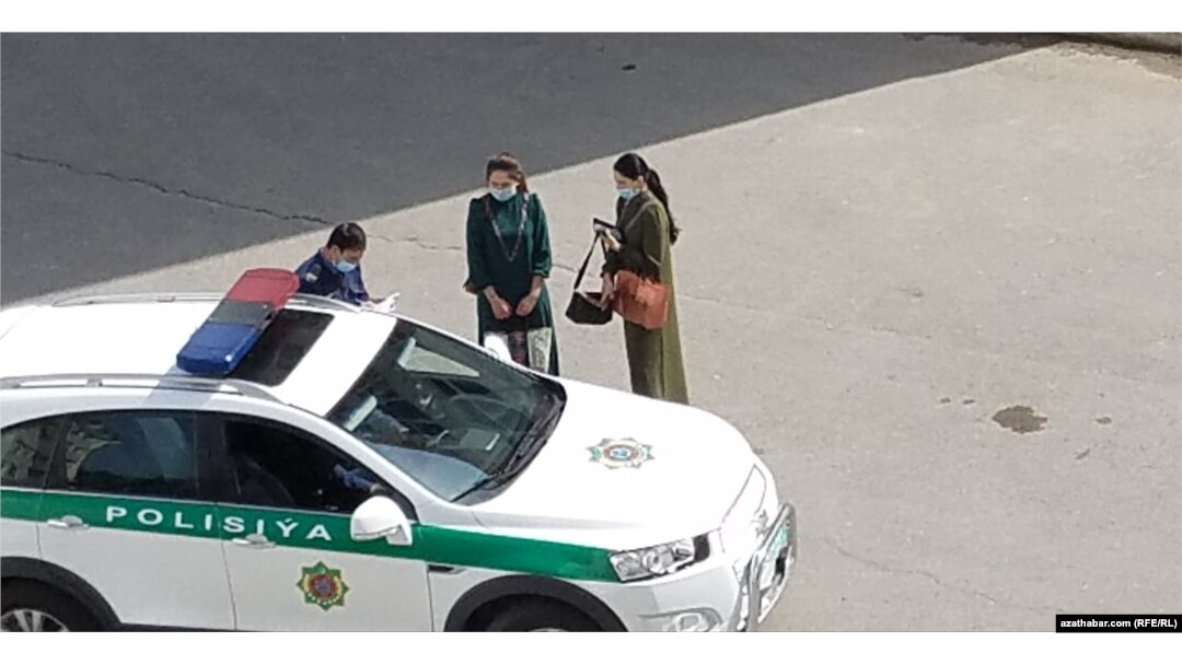 Police in Ashgabat have been stopping women in the street.