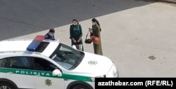 Police in Ashgabat have been stopping women in the street.