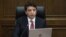 Armenia - Finance Minister Vahe Hovannisian speaks at a meeting in the Armenian parliament, Yerevan, June 4, 2025.