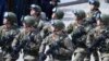 Armenia - Russian soldiers march during official ceremonies in Yerevan to mark the 72nd anniversary of Soviet victory over Nazi Germany, 9May2017.