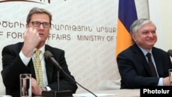 Armenia - Guido Westerwelle, Foreign Minister of Germany, and Edward Nalbandian, Foreign Minister of Armenia, at a joint press conference in Yerevan,16Mar2012