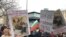 Протест на медицинските сестри пред Министерството на здравеопазването.