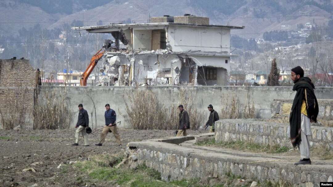 Demolition work is carried out in February on the building where Al-Qaeda leader Osama bin Laden was killed by U.S. special forces in Abbottabad.