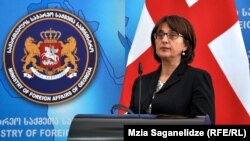 Georgian Foreign Minister Maia Panjikidze says Georgia "is pursuing democratic reforms and strengthening democracy" in its pursuit of becoming a NATO member.