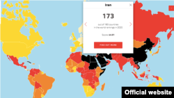 2020 World Press Freedom Index by Reporters Without Borders (RSF).