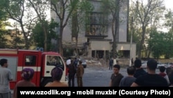 Uzbekistan - gas explosion in Labzak array of Tashkent city