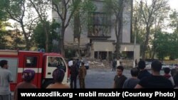 Uzbekistan - gas explosion in Labzak array of Tashkent city