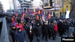 Armenia - The New Armenia Public Salvation Front holds an anti-government demonstration in Yerevan, 7Dec2015.