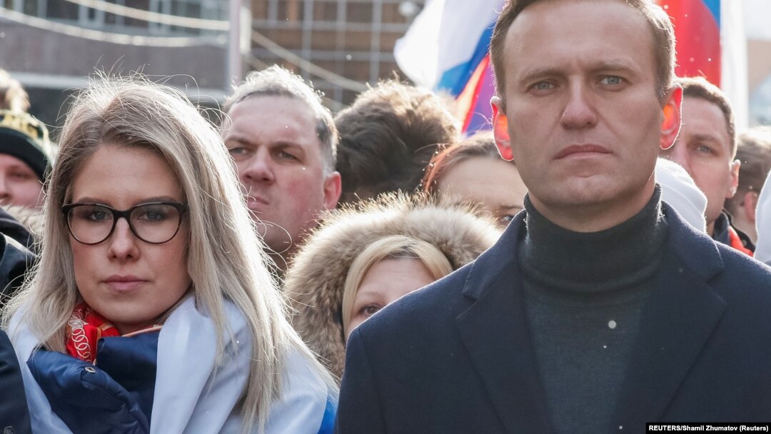 Lyubov Sobol (left) is a lawyer and ally of Russian President Vladimir Putin's most prominent foe, Aleksei Navalny (right).