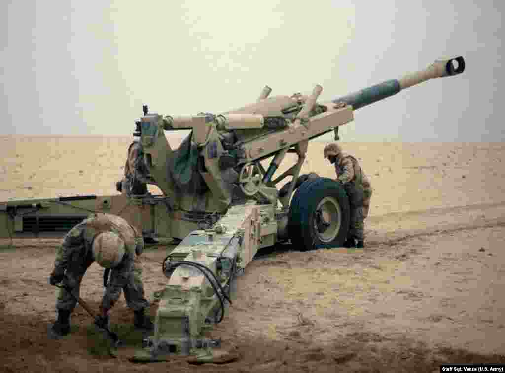 Eighteen 155-millimeter howitzers and 40,000 artillery rounds &nbsp; It&rsquo;s unclear which 155-millimeter howitzers from the U.S. arsenal will be supplied to Ukraine. The M198 model seen in this image first entered service in the U.S. military in the 1970s but suffered from several design flaws and has now been largely replaced by a newer version. The M198 howitzer has a range of more than 20 kilometers.