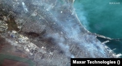 Маріуполь на супутниковому знімку Maxar Technologies, 9 квітня 2022 року