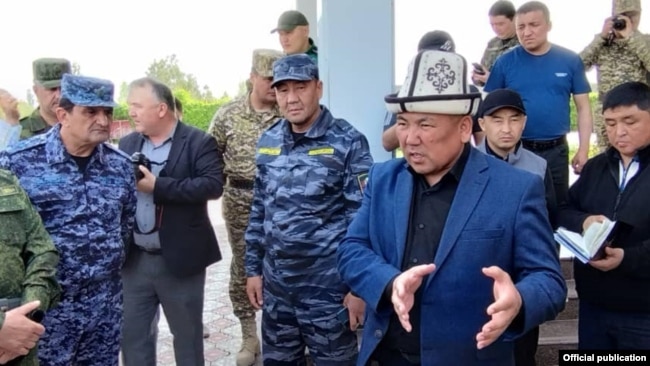 Президенттин Баткен облусундагы ыйгарым укуктуу өкүлү Абдикарим Алимбаев. 13-апрель, 2022-жыл.